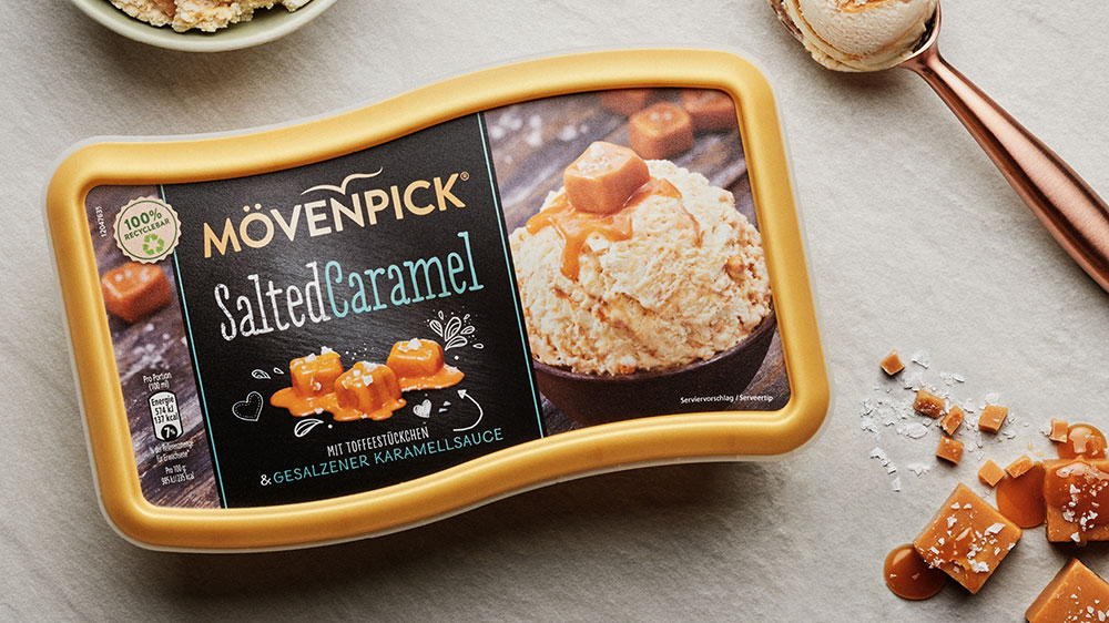 Recyclingfähige Eisverpackung von Mövenpick